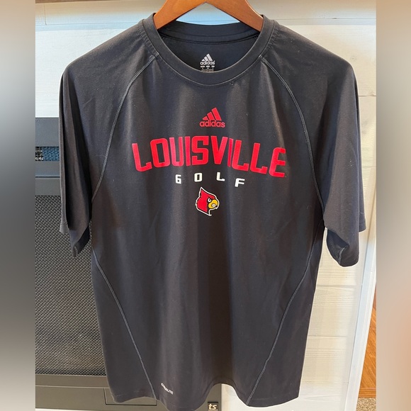 Louisville Carninal Golf Adidas Climalite Tee Shirt size small 1256 - Picture 1 of 3